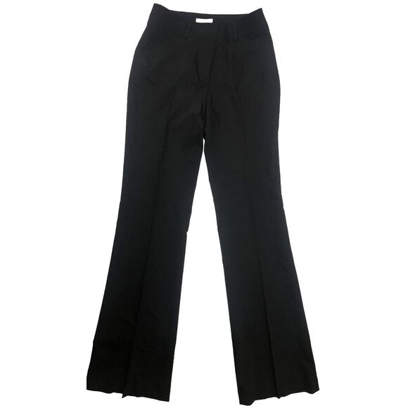 Burberry Women's  Flare Leg Virgin‎ Wool Dress Pants Trousers Black New 40 6 - Picture 1 of 8